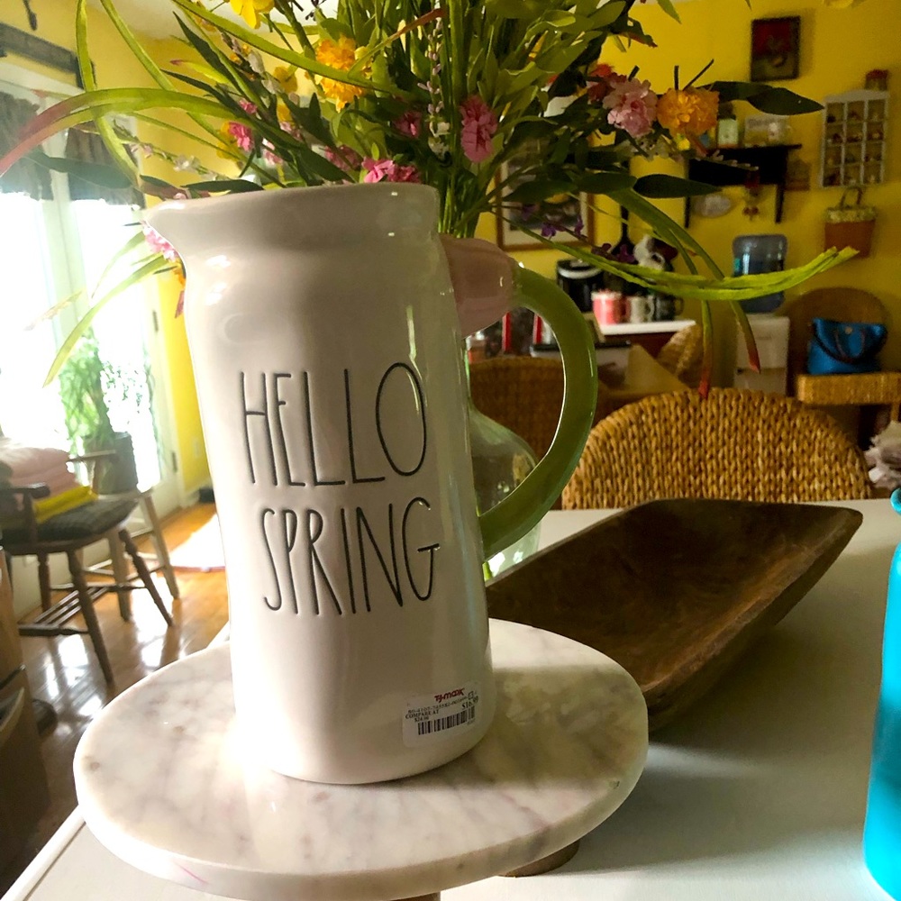 Rae Dunn Hello Spring Pitcher